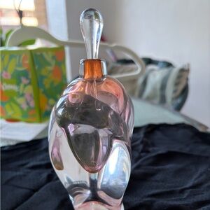 Rare 1960s signed Bo Borgström Åseda Thumbprint Decanter #999/1